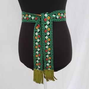 Groovy Vintage 60s Belt With Suede Fringe